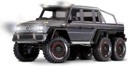 Actual product image Traxxas CRAWLER TRX-6 1:10 6WD EP RTR MERCEDES G63 AMG 6x6 - SILVER WITHOUT charger and WITHOUT battery (RTR Ready-to-Run)