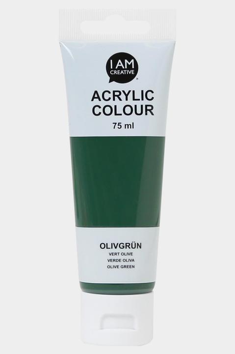 Produktbild I Am Creative Basic Acryl, Acrylfarbe auf Wasserbasis, 75 ml (Olivgrün, 75 ml)