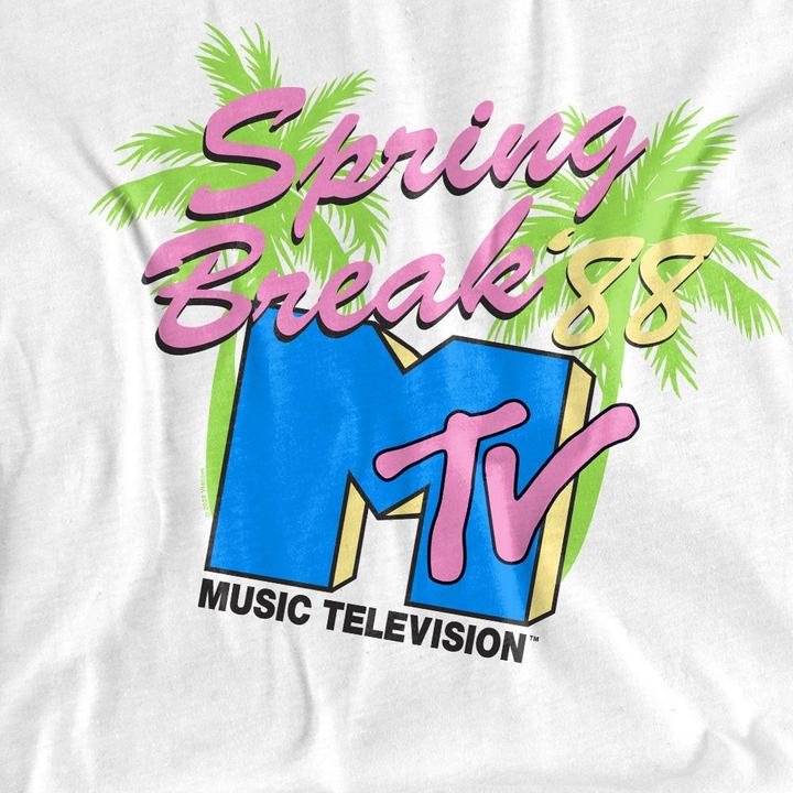 Actual product image MTV Mens Spring Break Neon Palm Trees T-Shirt (4XL)