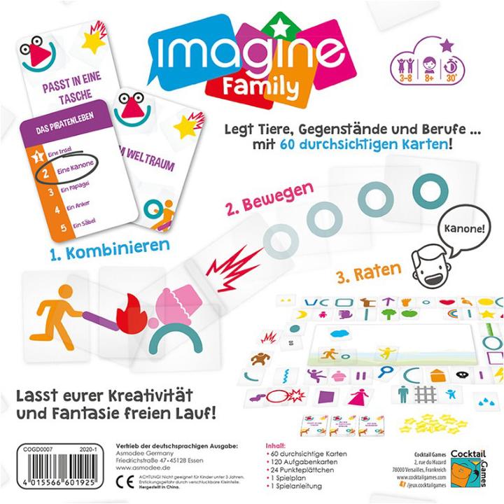 Immagine prodotto Cocktail games COGD0007 - Imagine Family - Gioco di carte, 4-8 giocatori, età 8+ (edizione DE) (Tedesco)