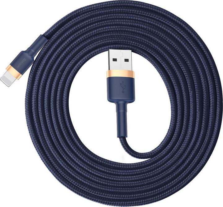 Productafbeelding Baseus Cafule Lightning kabel 1.5A 2m (Goud+Donkerblauw) (2 m, 15 W)