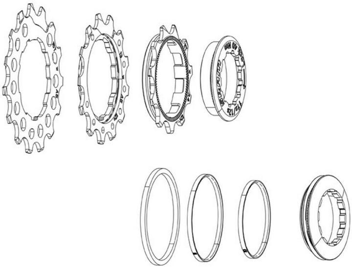 Produktbild Sram Cog Set PG1210/1230 11/13/15T/Lockring (15)