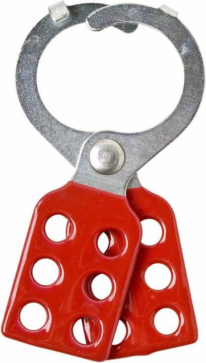 Actual product image Brady Steel hasp with lock (multi-point hasp), 38 mm, red (1 piece) (105719)