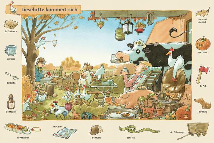 Actual product image Was sucht Lieselotte? Das grosse Such-und-Finde-Wimmelbuch (German, Alexander Steffensmeier, 2020)