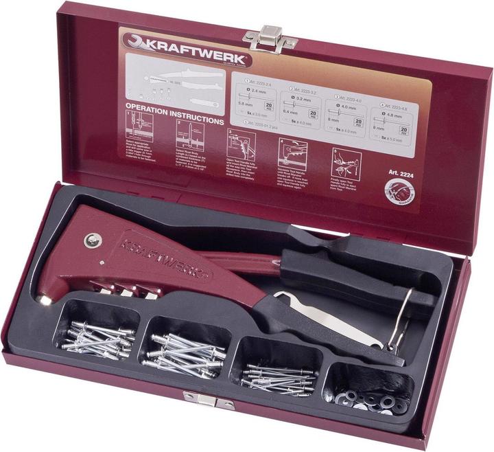 Immagine prodotto Kraftwerk Set di rivettatrici a mano (145 mm)