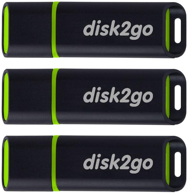 Image du produit Disk2go Passion 2.0 3-Pack (16 Go, USB-A)