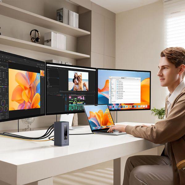 Produktbild Baseus Spacemate Series 11-in-1 (MAC) Docking Station, Grau
