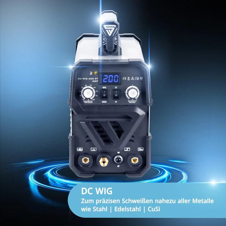 Actual product image Stahlwerk DC TIG 200 ST IGBT welding machine with 200 amps and MMA electric hand