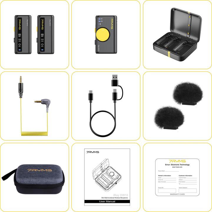 Image du produit 7Ryms iRay DW10(A) (2TX+1RX+CASE) Noir