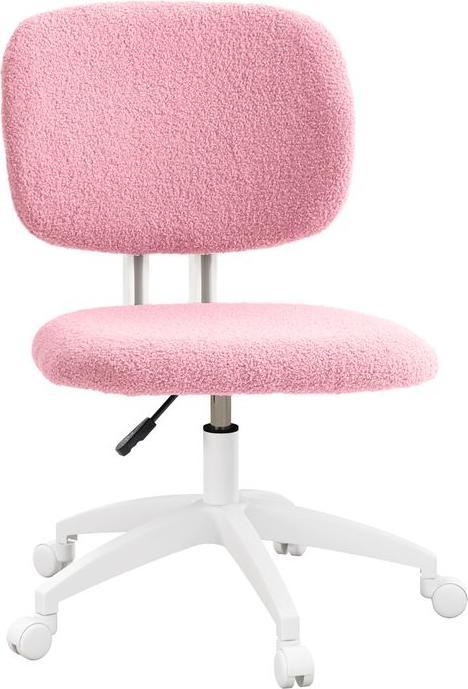 Produktbild Swisshandel24 Bürostuhl, ergonomisch, ohne Armlehne, Samt, Rosa