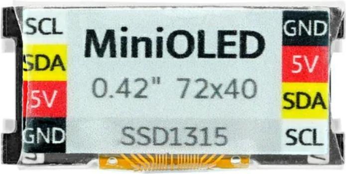 Image du produit M5Stack Mini unité OLED 0,42 pouce 72x40 écran
