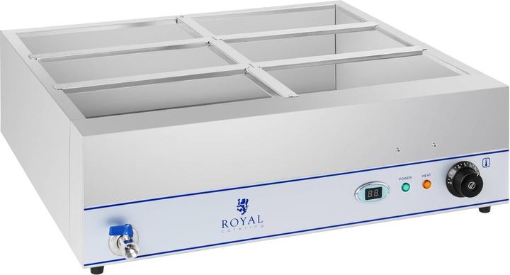 Produktbild Royal Catering Bain Marie 2.000 W 6 1 3 GN Behälter Speisenwärmer Wasserbad Edelstahl LCD