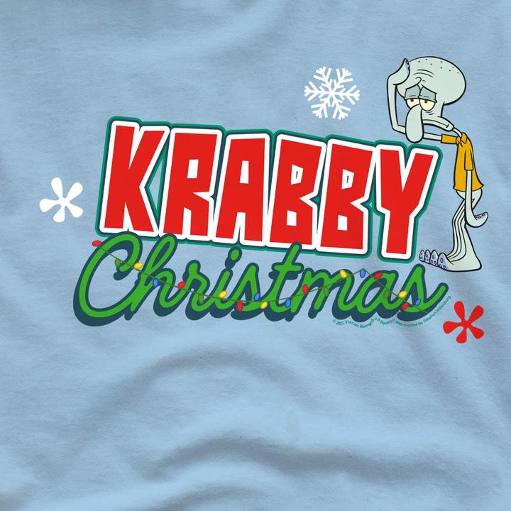 Immagine prodotto Spongebob Squarepants Krabby Christmas Maglietta Squidward Uomo (XL)