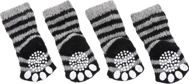 Actual product image Flamingo Pet Socks 4 Pcs/Set S Black/Grey