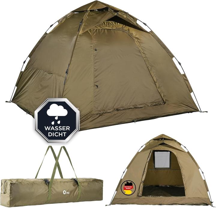 Produktbild Q-Tac Ruck Zuck Bivvy 2-Mann-Angelzelt (Tunnelzelt, 2 Personen)