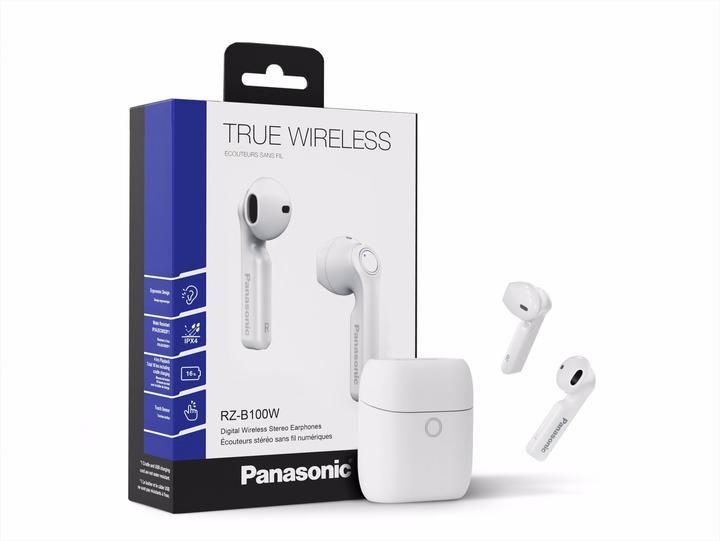 Image du produit Panasonic Ecouteurs True Wireless RZ-B100WDE-W In-Ear, Blanc (pas de réduction du bruit, 4 h, Sans fil)