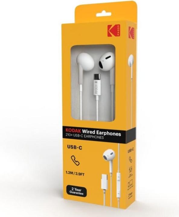 Actual product image Kodak auriculares boton + mic 210+ tipo-c (Cable)