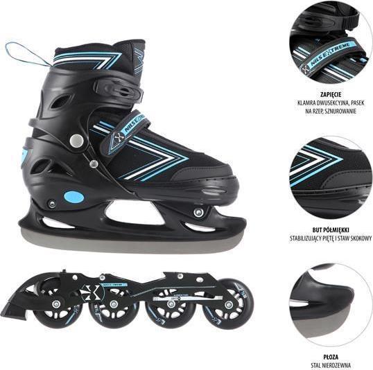 Image du produit Nils Patins à roulettes/hockey NH11912 noir-bleu - PU80 mm/82A (L 39-42) (40)