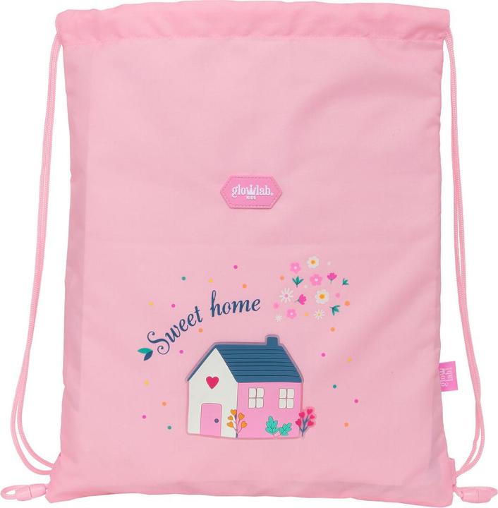 Safta Rucksacktasche mit Bändern Glow Lab Sweet home Rosa 26 x 34 x 1 cm