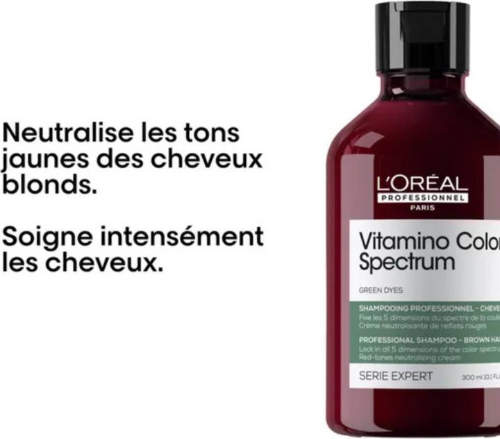 Actual product image L'Oréal Professionnel Vitamino Color Spectrum Green Dyes Neutralising (300 ml, Liquid shampoo)
