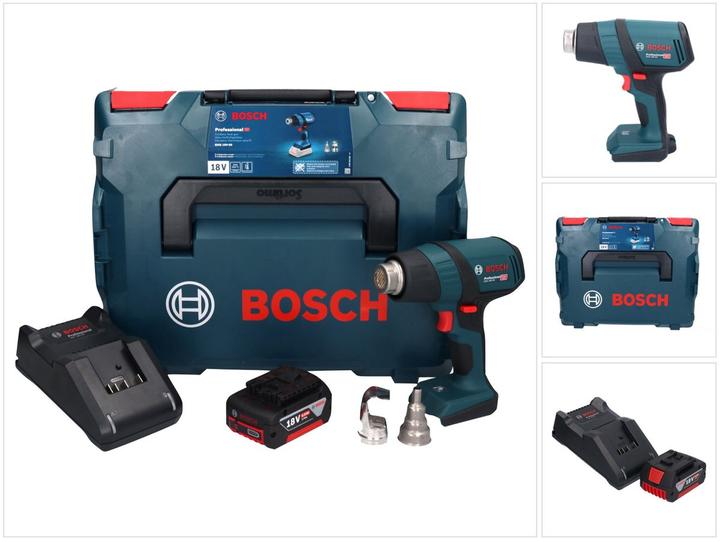 Bosch Professional Bosch GHG 18V-50 Professional Akku Heissluftgebläse 18 V 300° C / 500° C + 1x Akku 5,0 Ah + Ladegerä