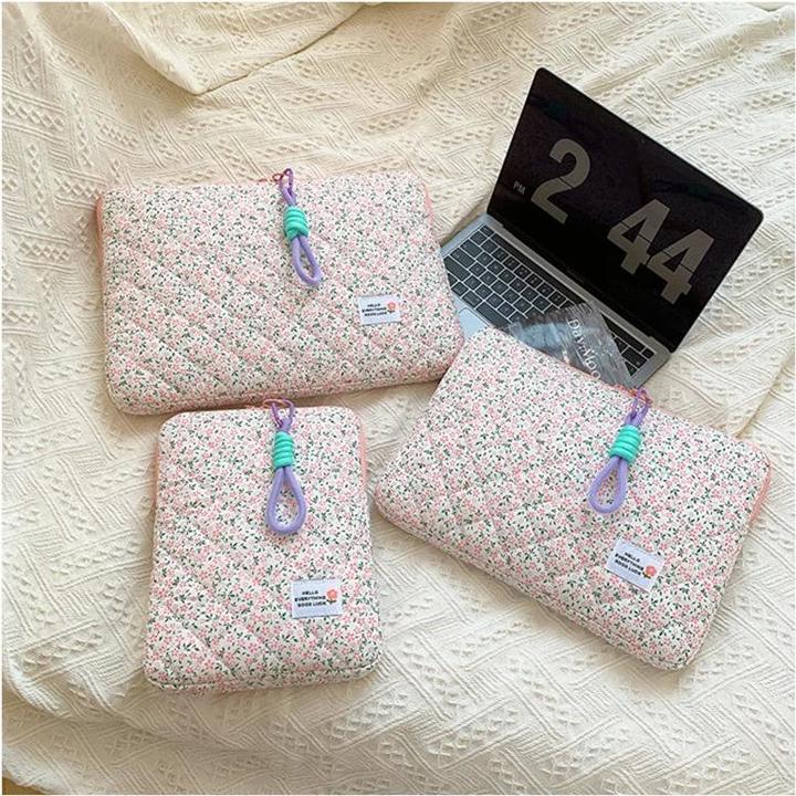 Produktbild Only-Bags.Store Niedliche Blume Laptop Sleeve Computer Tragetasche Tasche 11 Zoll tragbare Tischabdeckung Taschen