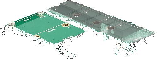 Actual product image Delock M.2 or mSATA to SATA adapter