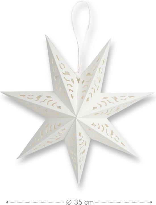 Produktbild Hermex LED Weihnachtsstern Leuchtstern Hanging Star Laterne Beleuchtung Faltstern