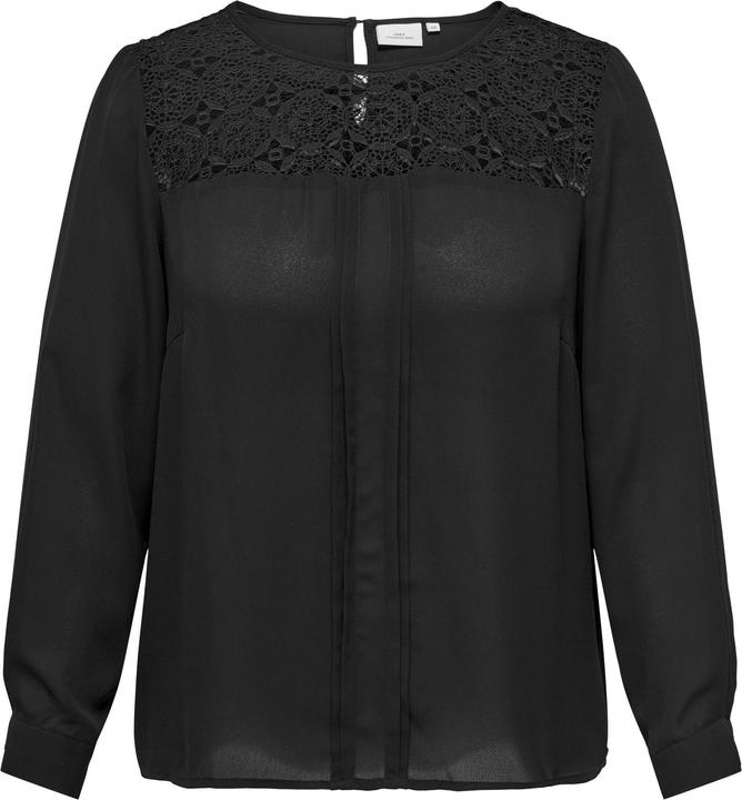Only Curvy Spitzen Oberteil mit langen Ärmeln (42)