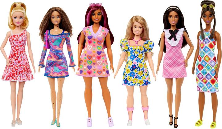 Actual product image Barbie Fashionistas doll with Down's Syndrome in a flower dress