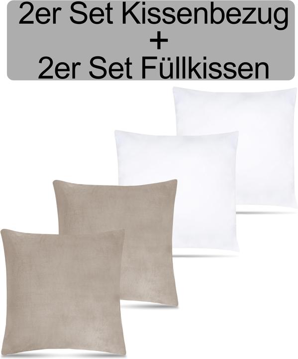 Actual product image Aspero 2er Set Kissenbezüge inkl. Füllung Tamara (45 x 45 cm)