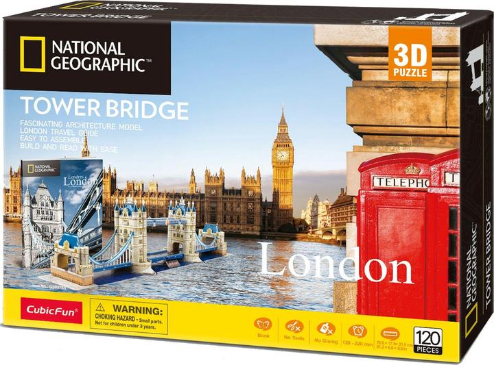 Actual product image Cubicfun 3d Puzzle Tower Bridge (120 pieces)