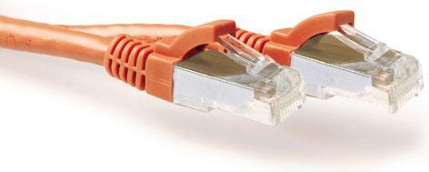 Image du produit Orange 3 meter LSZH SFTP CAT6A patch cable snagless with RJ45 connectors (S/FTP, CAT6, 3 m)