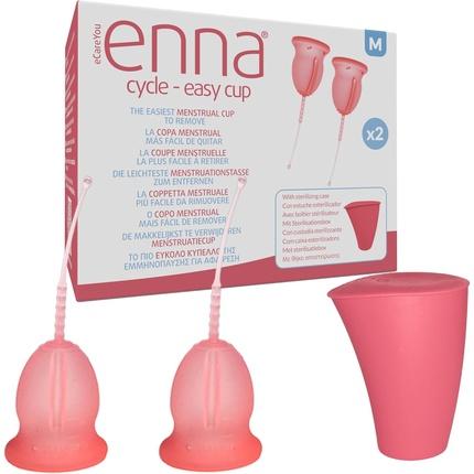 Actual product image Enna Cycle Easy Menstrual Cups and Sterilization Box Size M (M)