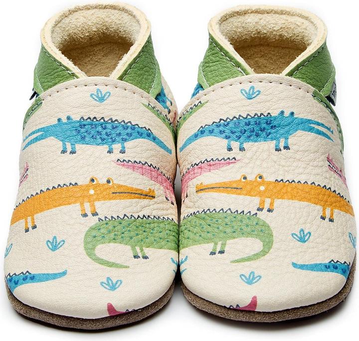 Inch Blue Leder Baby-Hausschuhe - Alligator, 6-12 Monate (19, 20)