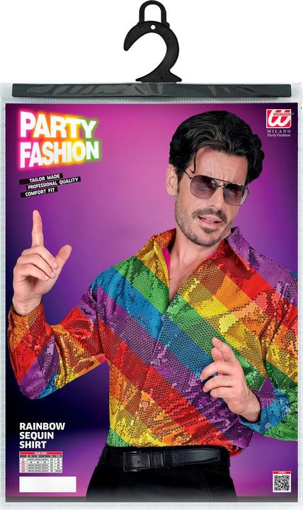 Image du produit Widmann Chemise à paillettes dans un motif arc-en-ciel (S, M)