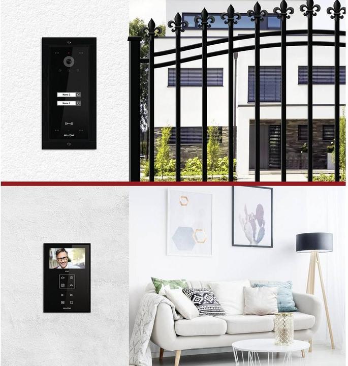 Actual product image Bellcome ELECTRA video door intercom wired complete set black (Cable)
