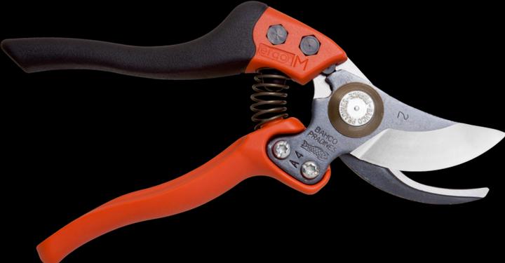Actual product image Bahco ERGO medium-sized 20 mm bypass pruning shears with fixed handle with elastomer coating