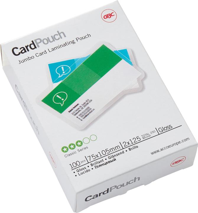 Produktbild GBC CARD POUCH - Heisslaminier-Folientaschen (A7, 100 Stück, 125 µm)