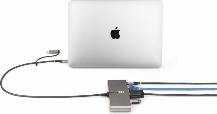 Produktbild StarTech com 5G2A1SGBB-USB-C-HUB, Kabelgebunden, USB 3.2 Gen 1 (3.1 Gen 1) Type-C, 100 W, 10,100,100 (USB-C, 3 Ports)