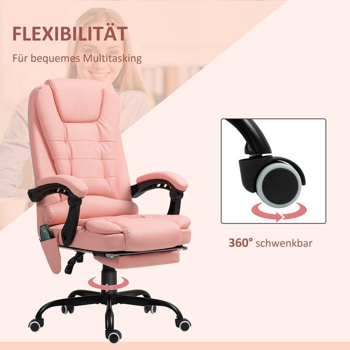 Produktbild Swisshandel24 Bürostuhl mit 7 Punkt Massage, ergonomischer Gaming Sessel mit Liegefunktion