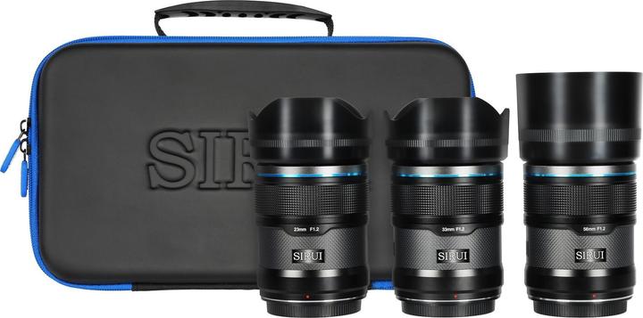 Produktbild Sirui Sniper Set AS-3S-ZB 23mm, 33mm & 56mm F1.2 APSC Auto-Focus Lens Kit (Nikon Z-Mount, Black, Carbon Fi (Nikon Z, APS-C / DX)