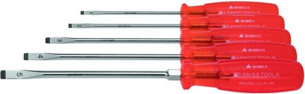 Actual product image PB Swiss Tools Screwdriver set for slot, with "multicraft" handle (Slotted screws)