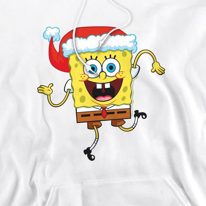 Immagine prodotto Spongebob Squarepants Felpa con Cappuccio Natale Cappello da Babbo Natale Uomo (L)