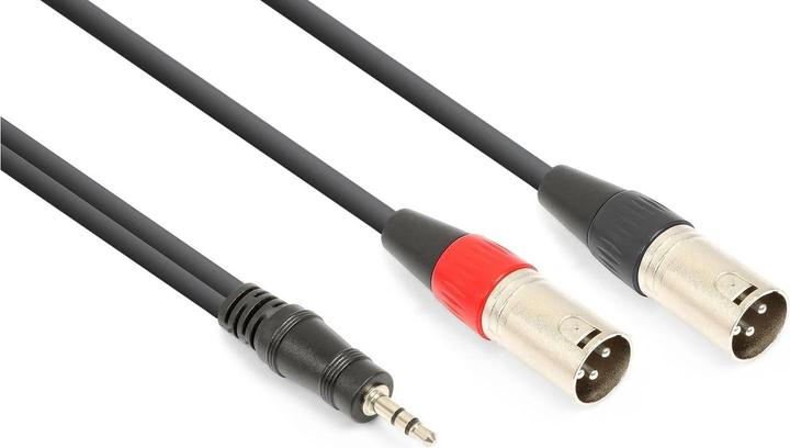 Actual product image Vonyx CX322-1 XLR 3 pole, male - 3.5 mm jack 1.5 m (1.50 m, XLR, 3.5mm jack (AUX))