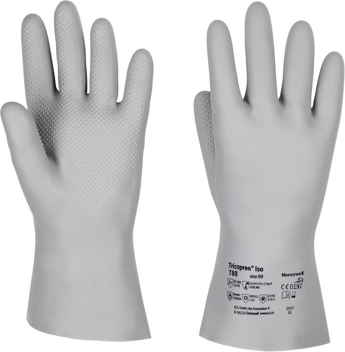 Actual product image Honeywell KCL chemical protection glove Tricpren ISO 788 size 10 (L)