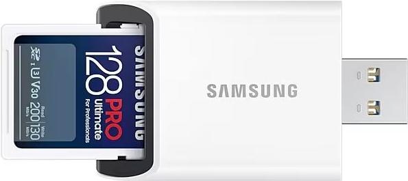 Image du produit Samsung PRO Ultimate avec lecteur de carte USB (128 Go, SDXC, U3, UHS-I)