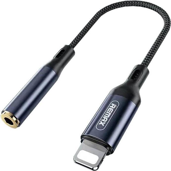 Remax Sury Series adapter Lightning - mini jack 3.5mm 0.13m graphite (RL-LA13i) (0.13 m)