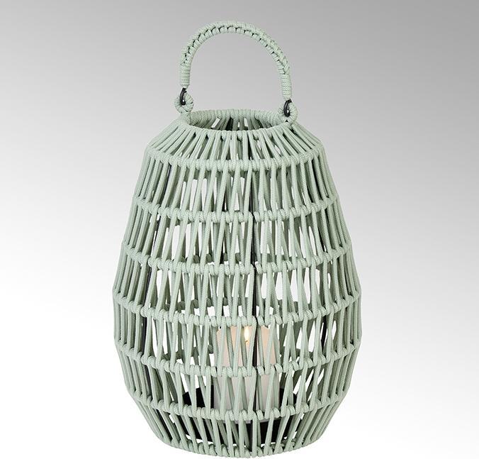 Actual product image Cahaya outdoor lantern sage, "Fish net rope", H 37 cm D 29 cm