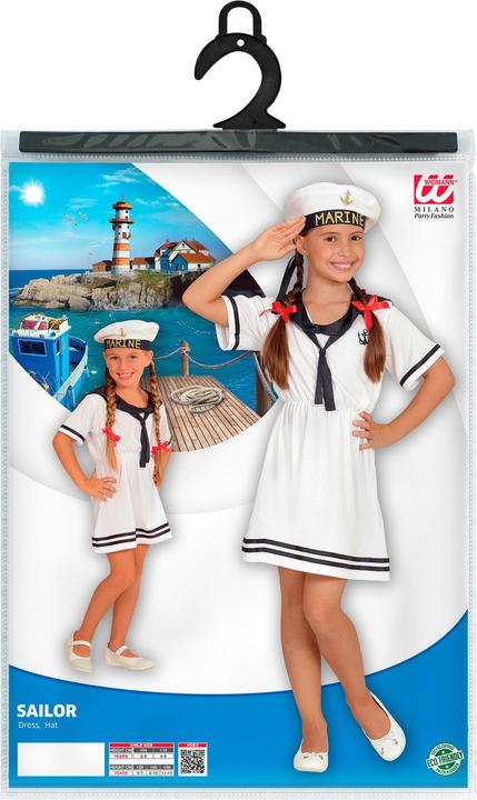 Produktbild Widmann Matrosinnen Kostüm :kleid, Mütze (128)